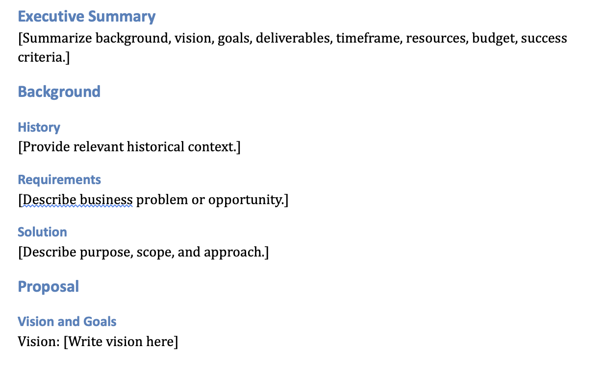 Project Proposal Template