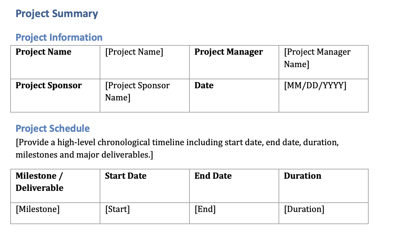 Project Summary Template
